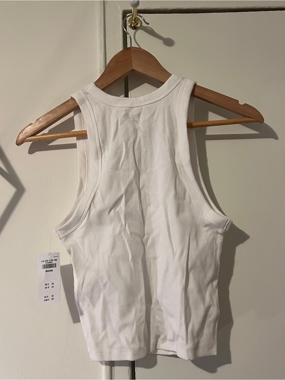 Abercrombie & Fitch White Ribbed Tank Top Size M NWT - Picture 3 of 3